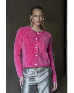 Geisha 54807-10 Cardigan Hairy - Roze