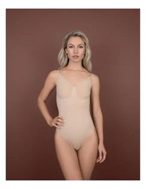 Bye Bra Bodysuit Et Naadloze, Zachte Aanraking En Ultra Laag Uitgesneden Rug - Bruin