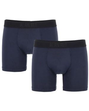 Alan Red Boxershorts 2-Pack Effen Donker - Blauw