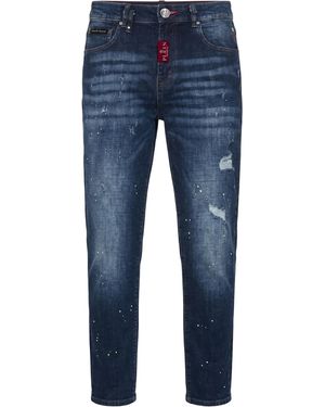 Philipp Plein New Tapered Fit Jeans Basic - Blauw