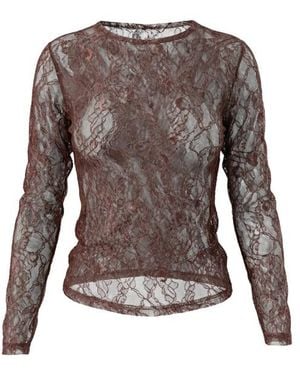Aimée the Label Top Lange Mouw Tonnyw6 - Bruin