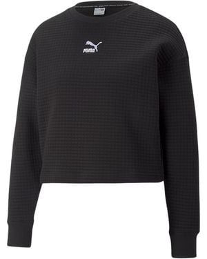 Under Armour Unstoppable Quilted Drop Shoulder Regular Trui Met Lange Mouwen - Zwart