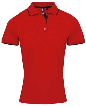 PREMIER Coolchecker Contrast Poloshirt - Rood