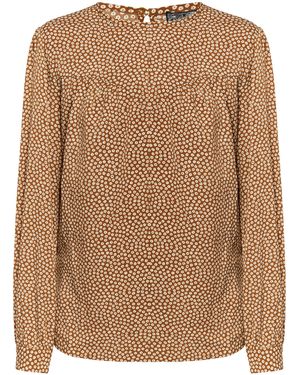 Dreimaster Bloes Met Lange Mouwen Dames Donker Kameelbeige - Bruin