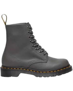 Dr. Martens Schoenen ,Grijs ,Leer 1460 Pascal Virginia Veterlaarsjes - Zwart