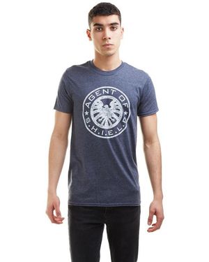 Marvel Shield T-Shirt (Heide-Marine) - Blauw