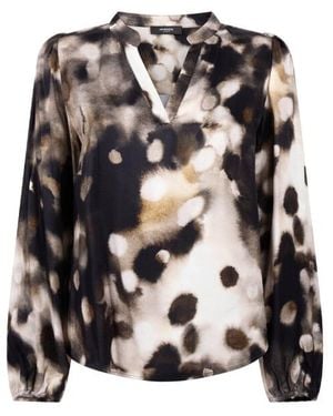 Jansen Amsterdam Blouse Lange Mouw Jet W26 - Zwart