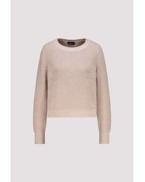 Monari Basic Knitted Jumper With Lurex 810129 590 Cappuccino - Naturel