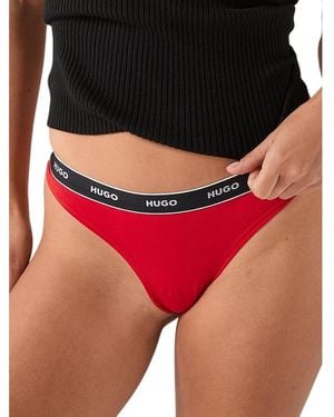HUGO String Met Gemiddelde Taillehoogte En Normale Pasvorm (Helder) - Rood
