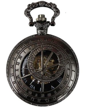 TruClothing Pocket Watch Mechanical Peaky Blinders Hunter Automatic - Black