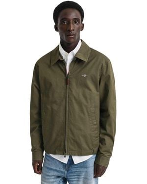GANT Herenwindjack Van Katoenen Twill, Waterafstotend, Normale Pasvorm - Groen