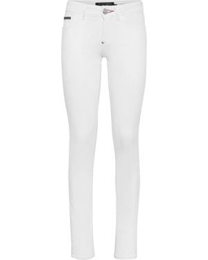 Philipp Plein Jeans Slim Fit - Wit