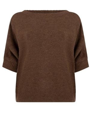 Jansen Amsterdam Top Korte Mouw Dacota W26 - Bruin