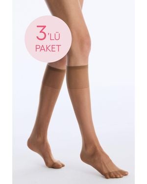 Penti Fit 15 3-Pack Trousers Socks - Pink