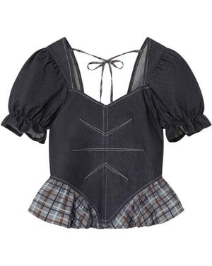 laagam Blouse Lange Mouw 10357084422483 Regin - Zwart