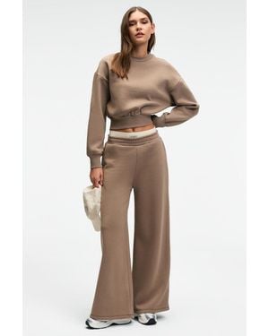 Grimelange Oversized Wide Leg Joggers - Natural