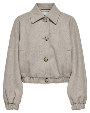 ONLY Onlnancy Life Collar Jacket Cc Otw Zand - Grijs