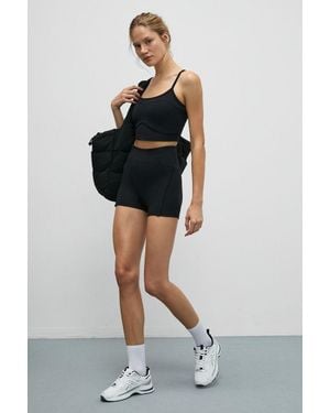 Grimelange High Waist Skinny Cycling Shorts - Black