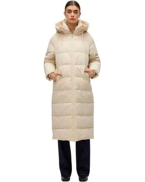 Vero Moda Elanor Laurie Gewatteerde Lange Jas Voor (Havermout) - Naturel