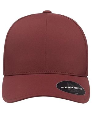 Flexfit Delta Plain Baseball Cap (Marron) - Rood