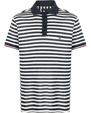 Tommy Hilfiger Gestreept Polo Shirt /Wit) - Blauw