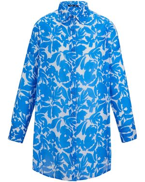 Regatta Ladies Flower Shirt Cotton - Blue
