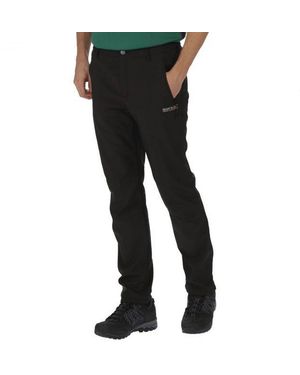 Regatta Great Outdoors Adventure Tech Geo Ii Wind Resistant Regular Leg Softshell Trousers - Black