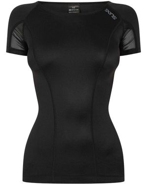 Skins Dynamische Sporttop Met Boothals Voor - Zwart