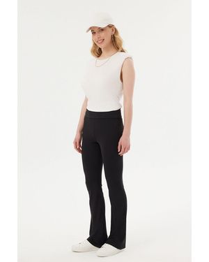 Hiccup Round Neck Raw Edge Sleeveless Tank Top - Multicolour