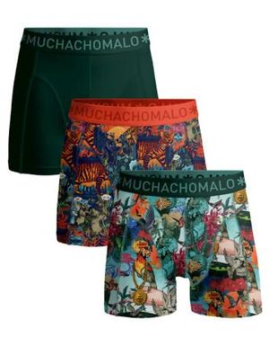 MUCHACHOMALO 3-Pack Boxershorts Birdcat - Groen