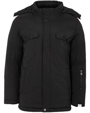 Lee Cooper Pufferjas Met Capuchon - Zwart