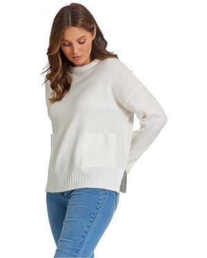 Be You Sweater Top Met Zakken Crew Hals - Meerkleurig
