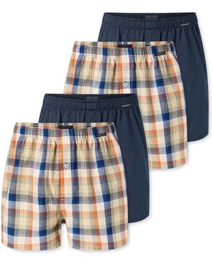Schiesser Mannen Bokser Boxershorts - Blauw