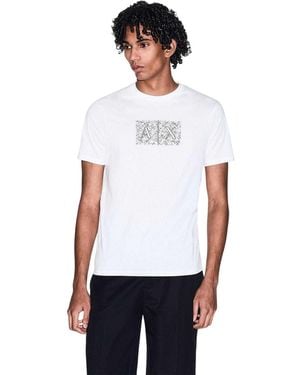 ARMANI EXCHANGE Logo T-Shirt Met Ronde Hals - Wit