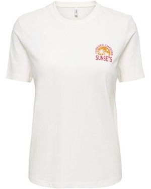 ONLY Onlfine Ss Reg Tee Cs Jrs Off - Wit