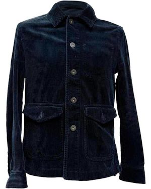 MR P. Meneer P. Enkelvoudige Jas Met Knoopsluiting - Blauw