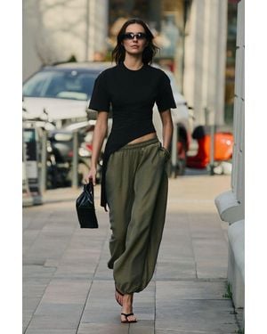 Grimelange Straight Leg Tailored Trousers - Green