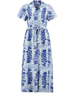 Object Objshelly S/S Re Shirt Midi Dress 1 - Blauw