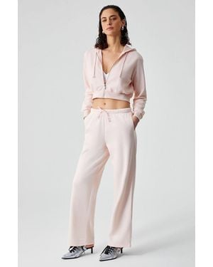 Grimelange Elastic Waist Wide-Leg Joggers - Pink