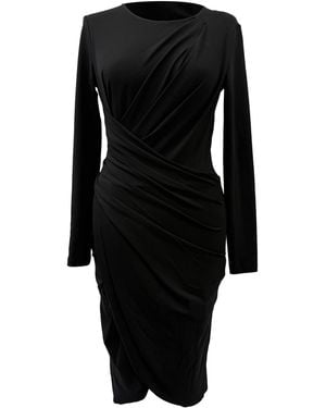 Michael Kors Midi-Jurk Met Wikkeleffect - Zwart