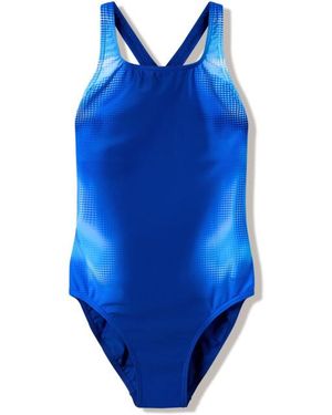 Speedo Print Medalist 1P Nav/Blu Wedstrijd Badpak - Blauw