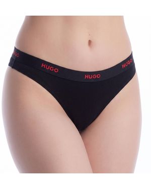 BOSS Elastische Katoenen String Met Logo 50557101 - Blauw