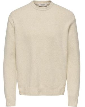 Only & Sons Onsjames Rlx Crew Knit - Wit
