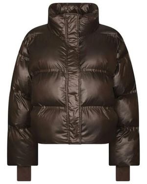 Neo Noir Rhea Shiny Puffer Jacket 165094 584 Chocolate - Bruin