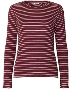 SELECTED Top Lange Mouw 16078946 - Rood