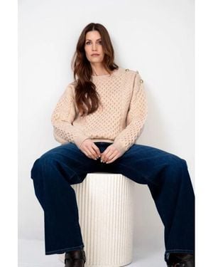 Maicazz Wi26.80.218 Zendina Sweater Sand - Blauw
