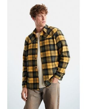 Grimelange Relaxed Plaid Long Sleeve Shirt - Multicolour