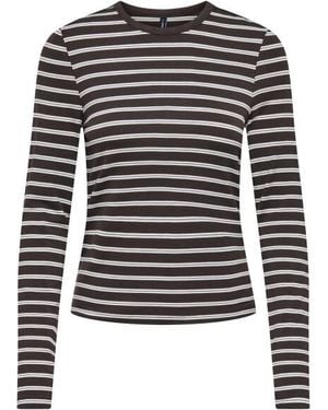 ONLY Onlnina L/S Aop Top Jrs 15384045 Coffee Bean - Zwart