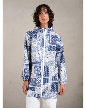 Flotte Paisleymotief Regenjas Amelot - Blauw