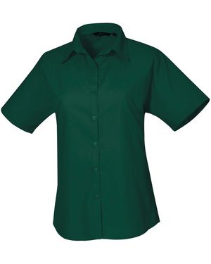 PREMIER Popeline Blouse Met Korte Mouwen (Fles) - Groen